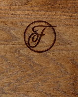 Download Wood Burned Monogram Creative Journal - F: (8 X 10 Lined) Blank Notebook College Ruled -  | PDF